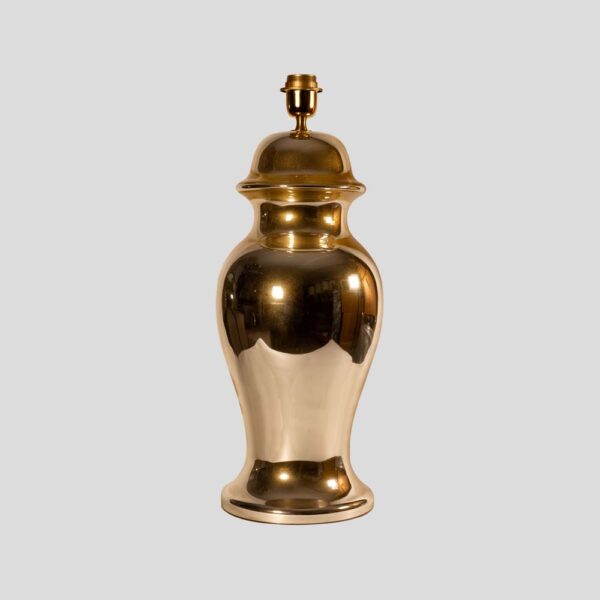 Pair of gold mirrored Chinese classic shape table lamps