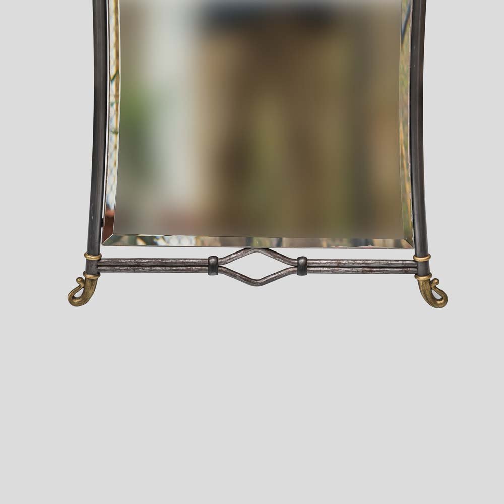 Vintage british Wrought Iron Mirror-FM2367 (1)