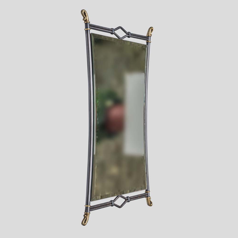 Vintage British Wrought Iron Mirror