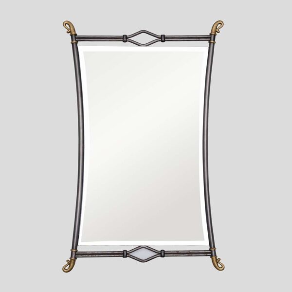 Vintage British Wrought Iron Mirror