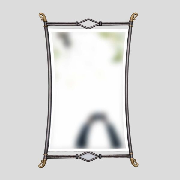 Vintage British Wrought Iron Mirror