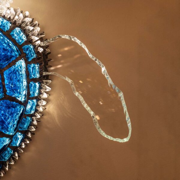 Blue Turtle illuminating sculpture by Campanella