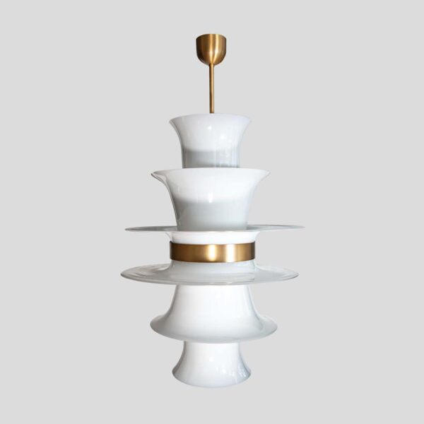 Space age suspension lighting fixture