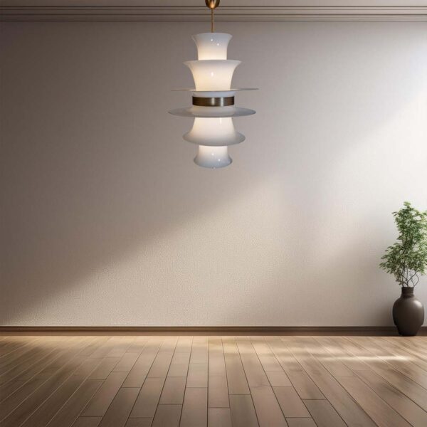 Space age suspension lighting fixture