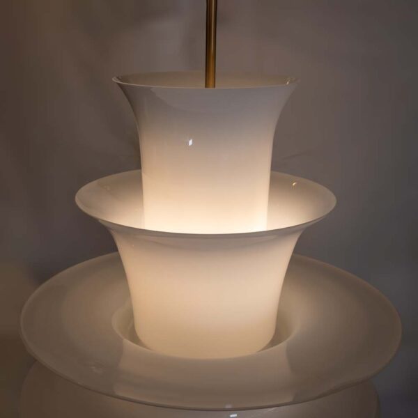 Space age suspension lighting fixture