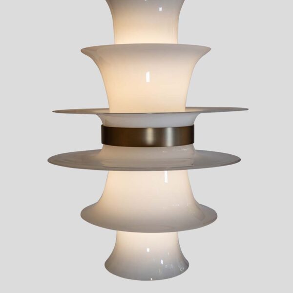 Space age suspension lighting fixture