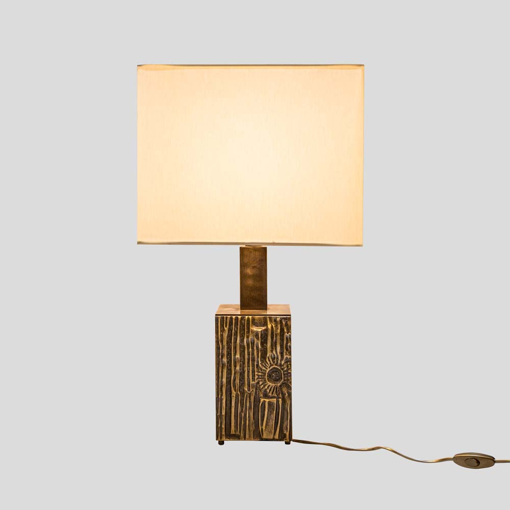 Pair of brutalist table lamps designed by Luciano Frigerio-FM716 (7)