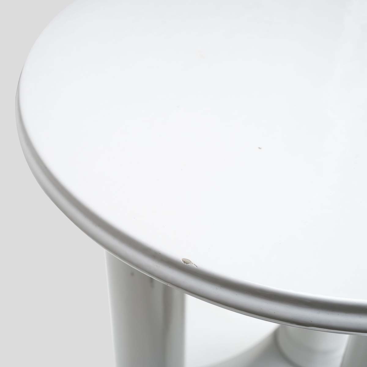 1970s White Ceramic table by Bellini Italiafm2393 (1)