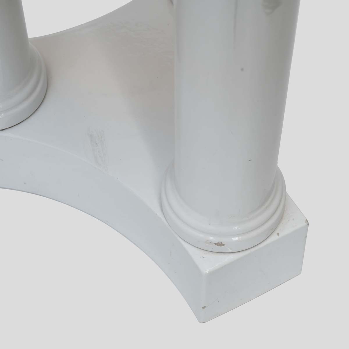 1970s White Ceramic table by Bellini Italiafm2393 (3)