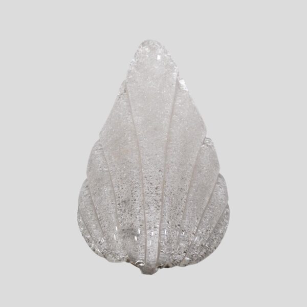 Pair of Italian 1950s glass leaf shaped wall lights