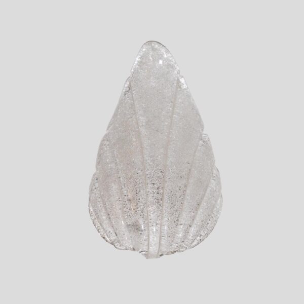 Pair of Italian 1950s glass leaf shaped wall lights