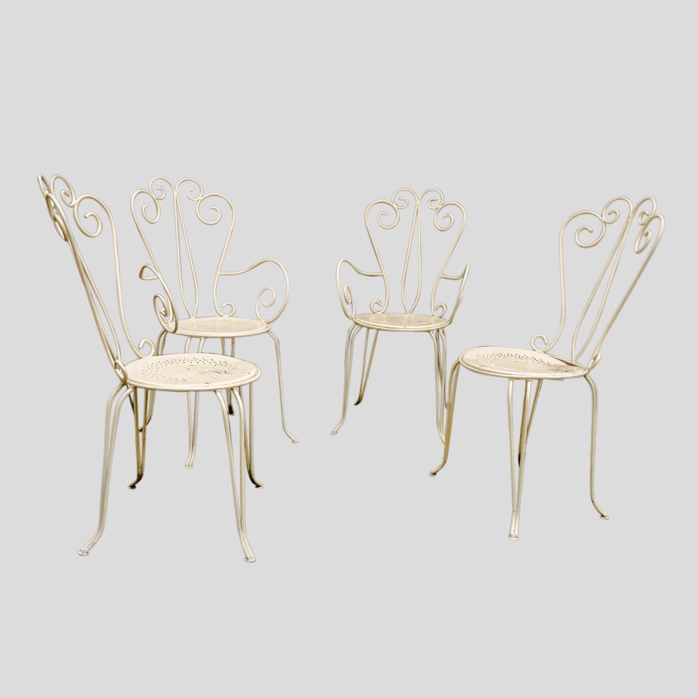 set of 4 French garden chairs with matching table-FM2406 (4)