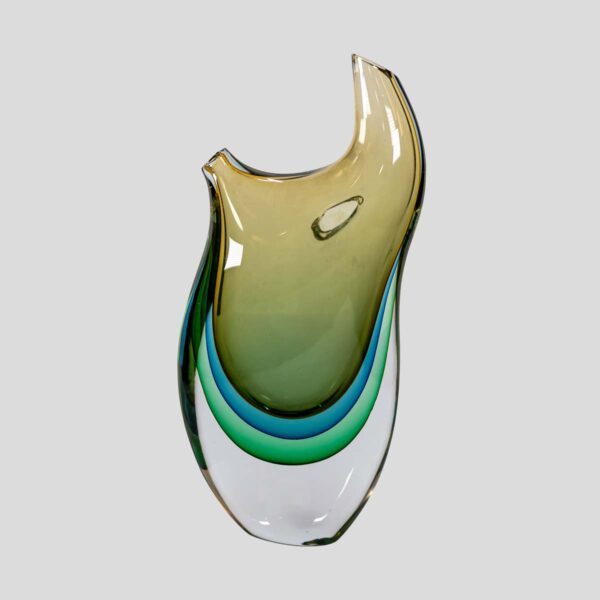 Vaso a sbuffo art glass free form vase by Silvano Signoretto