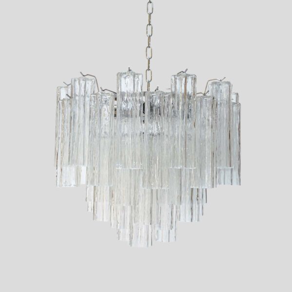 Murano clear glass Tronchi chandelier