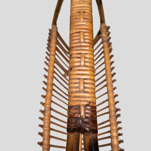 1950s Italian design bamboo and Rattan magazine rack