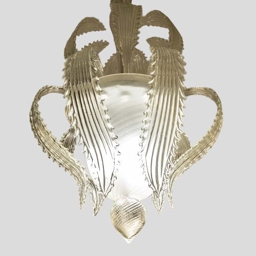 1950s Italian design lantern light by Seguso Vetri D'Arte