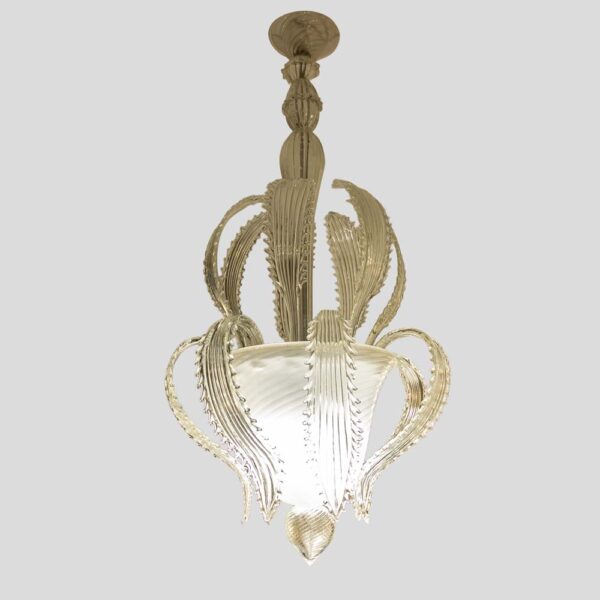 1950s Italian design lantern light by Seguso Vetri D'Arte
