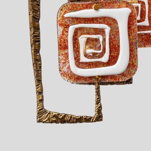 Pair of sculptural wall lights by Angelo Brotto for Esperia