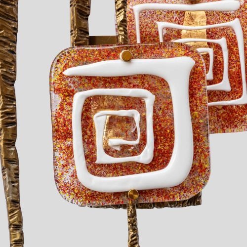 Pair of sculptural wall lights by Angelo Brotto for Esperia