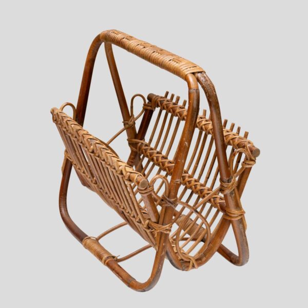 1950s Italian bamboo magazine rack