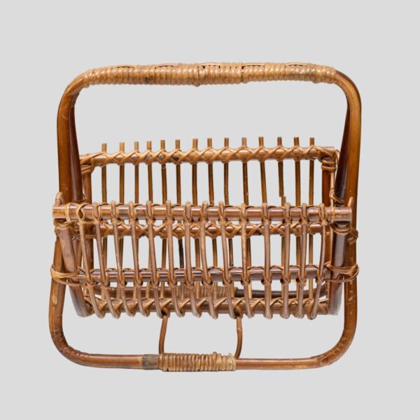 1950s Italian bamboo magazine rack