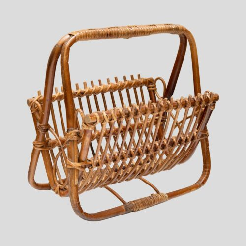 1950s Italian bamboo magazine rack