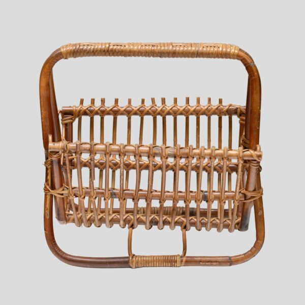 1950s Italian bamboo magazine rack