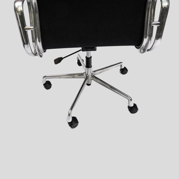 Charles Eames design soft pad for Vitra black leather chair