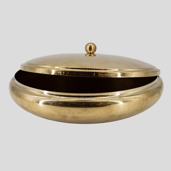Vintage Brass bowl with a lid by Romeo Rega