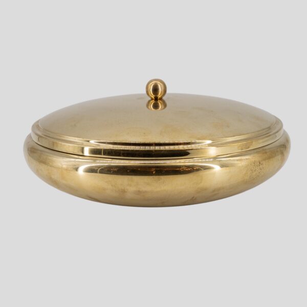 Vintage Brass bowl with a lid by Romeo Rega