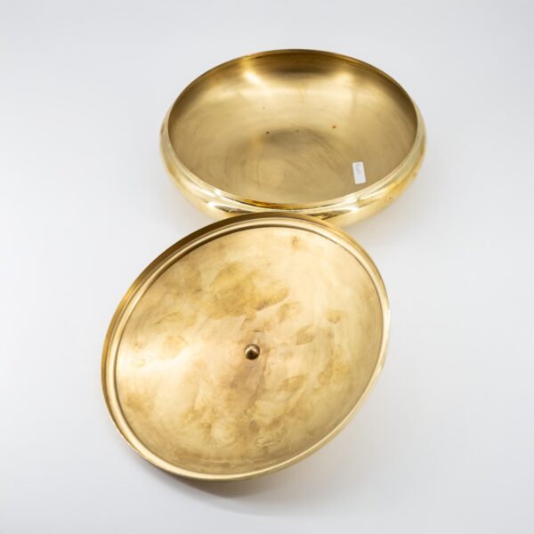 Vintage Brass bowl with a lid by Romeo Rega
