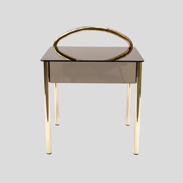 Vintage French side table in style of Willy Rizzo