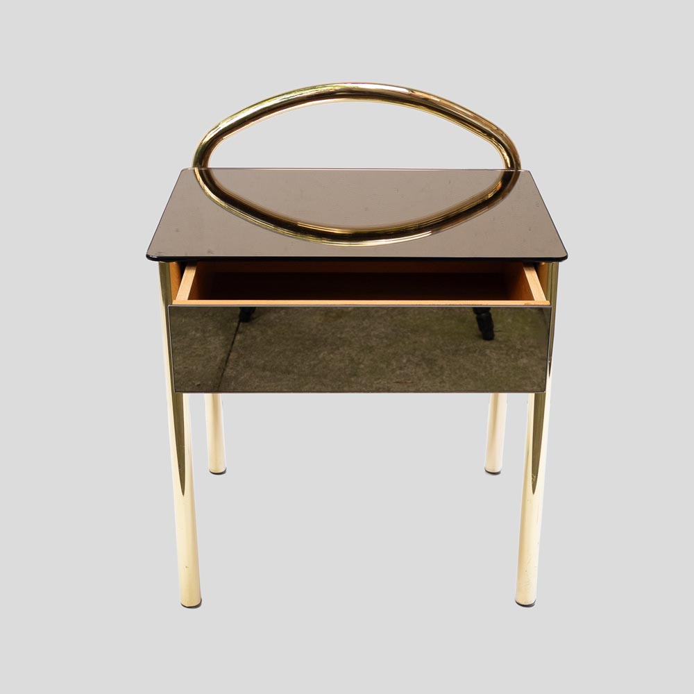 Vintage French side table in style of Willy Rizzo-FM2411 (2)