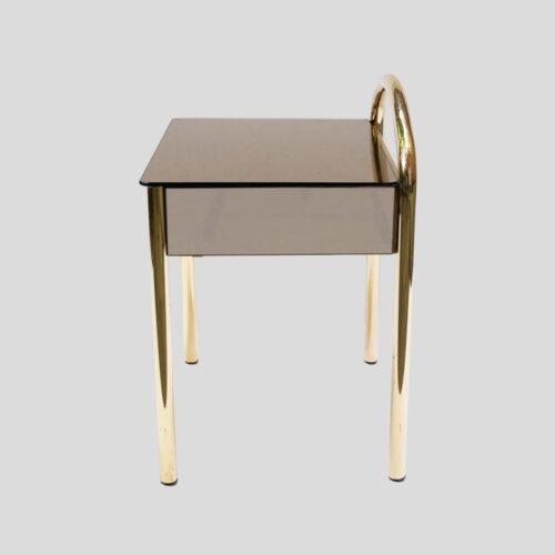 Vintage French side table in style of Willy Rizzo