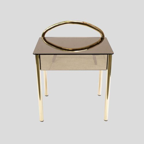 Vintage French side table in style of Willy Rizzo