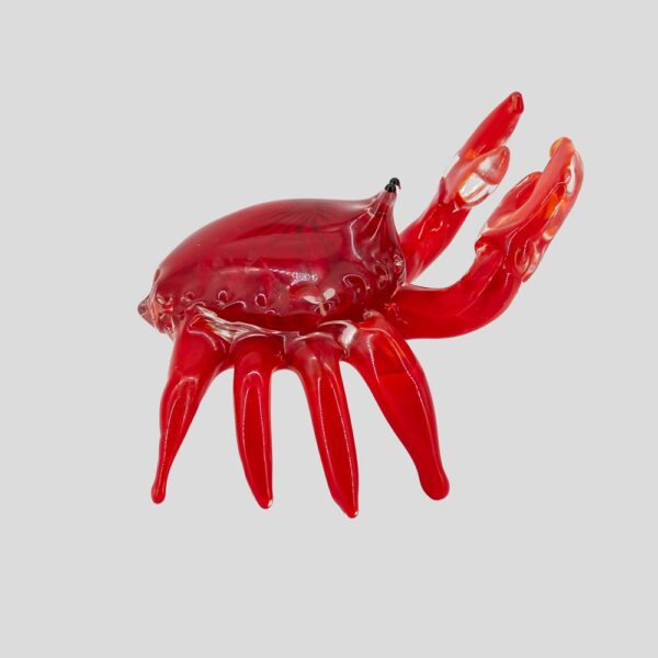 Vintage Red Murano glass crab sculpture