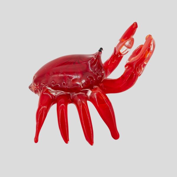 Vintage Red Murano glass crab sculpture