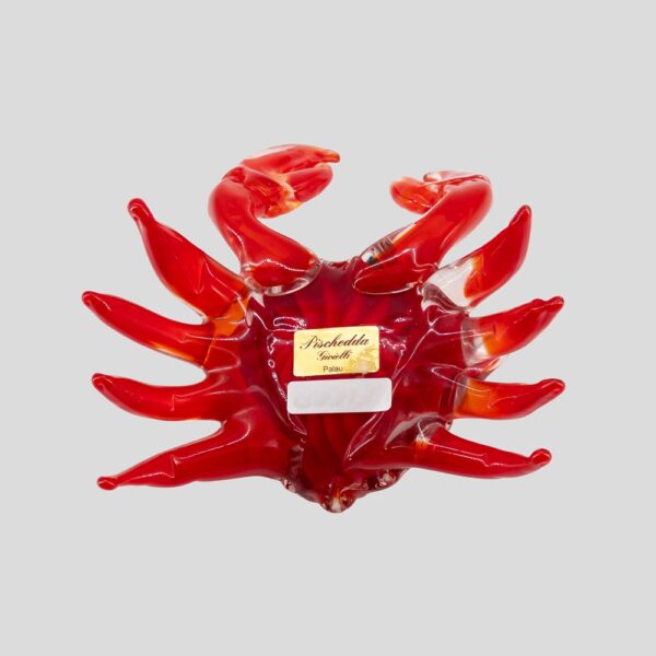 Vintage Red Murano glass crab sculpture
