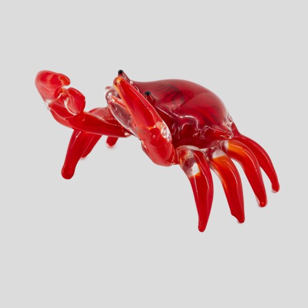 Vintage Red Murano glass crab sculpture
