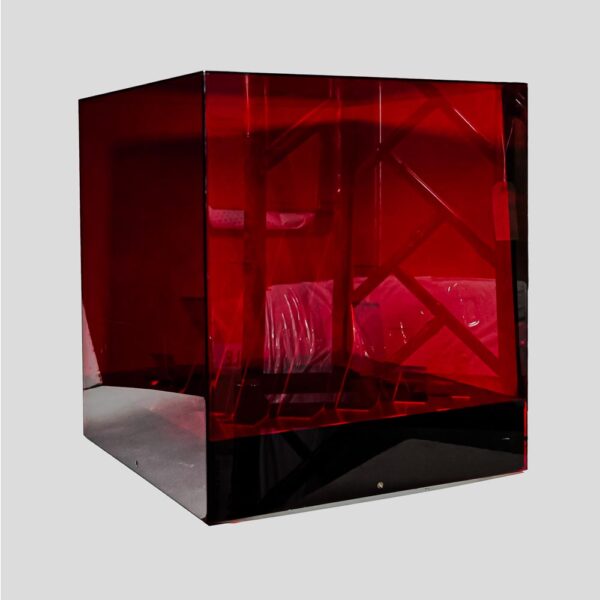 Cubo Di Teo Space-Age Red Kinetic Lamp By James Riviere