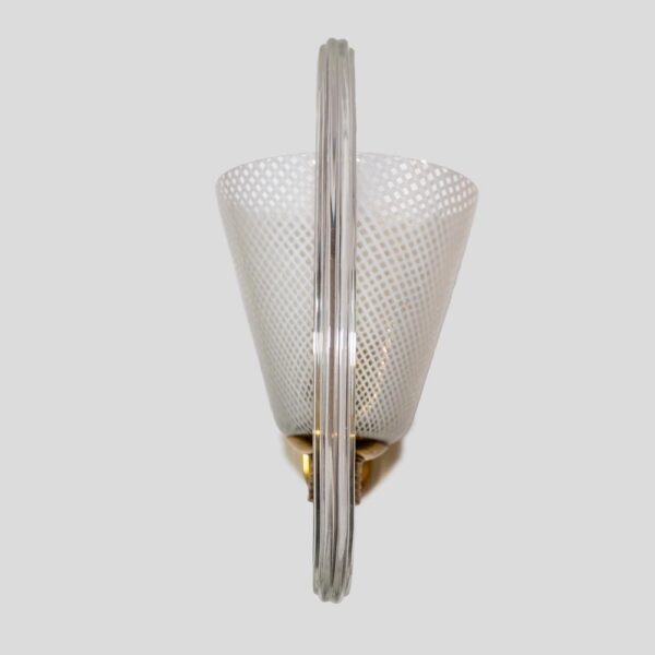 Pair of Italian design Reticello sconces late 1940 by Seguso