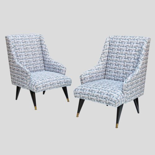 Pair of Mid century Italian design armchairs