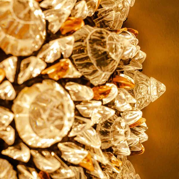 Pair of Corallo glass rocks wall lights by Campanella