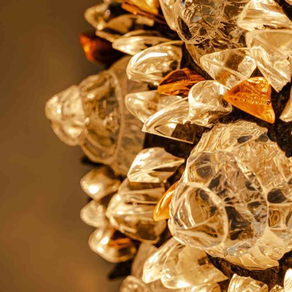 Pair of Corallo glass rocks wall lights by Campanella