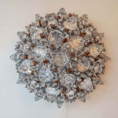 Pair of Corallo glass rocks wall lights by Campanella