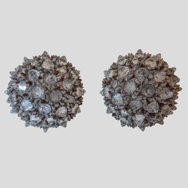 Pair of Corallo glass rocks wall lights by Campanella