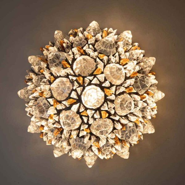 Pair of Corallo glass rocks wall lights by Campanella