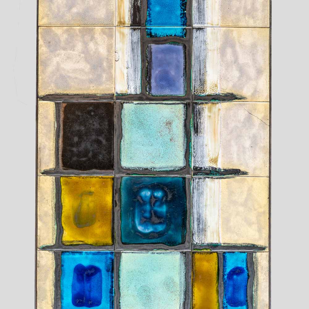 J. Belarti abstract ceramic top on wrought iron structure coffee table – FM2267 (6)