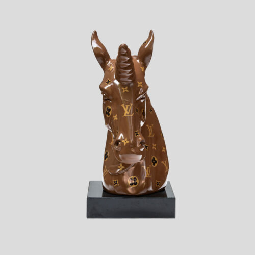 LV Mix media on resin sculpture of a Unicorn 2022