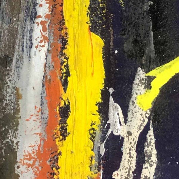 Large mix media multicolor abstract painting Signed M. Budd